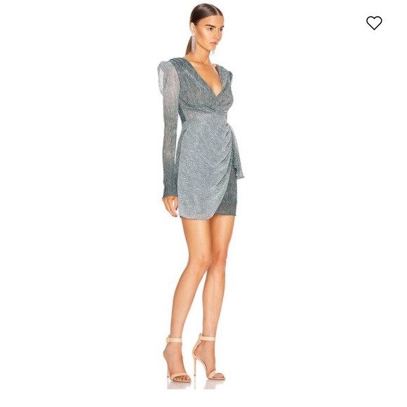 PatBO Ombre Lurex Faux Wrap Mini Dress size 12 - Picture 2 of 9